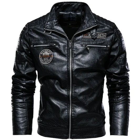 Racelia Biker Casual Slim Fit Deri Ceket